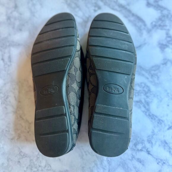 ! Coach Olive Signature Pattern Loafer Slip on 6.5 Driving Shoes - Picture 3 of 7